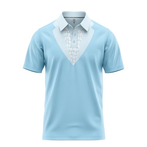 Funny parody golf polo shirt with quick-dry moisture-wicking fabric