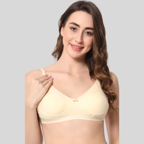 Image of Be-Wild Full Coverage Non Padded Backless Transparent Strap Bra for Women and Girls /Ladies /Black /Cotton /Casual /t-Shirts /Everyday /Regular /Bras
