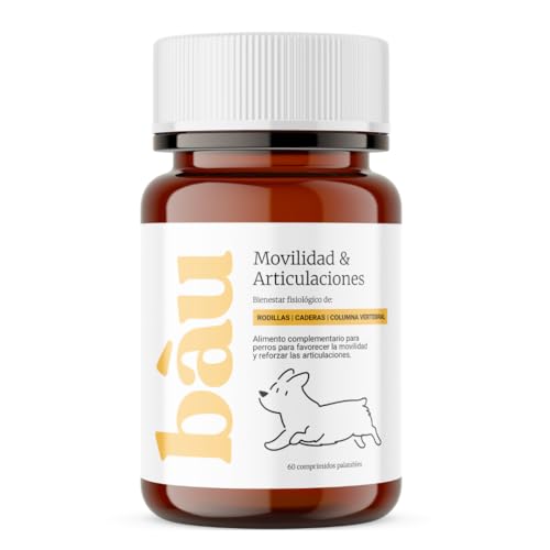 BAU Suplemento Articular Perro – Compresas para Movilidad & Confort Articular Perros – Glucosamina, Condroitina, MSM & Mejillón Verde – Condroprotectores Perro Senior y Todas Razas
