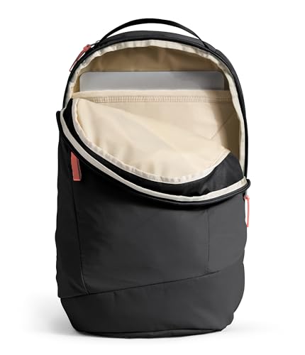 The North Face Women's Isabella 3.0 Backpack | Everyday Travel Bag with 16" Laptop Sleeve, Water-Repellent Finish, Women-Specific Fit, TNF Black Light Heather/Burnt Coral Metallic-NPF, One Size - Image 5