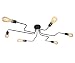 Industrial Ceiling Light Semi Flush Mount Light Fixture Modern Black Metal Chandelier with 6 Lights for Kitchen Dining Room Bedroom Lighting