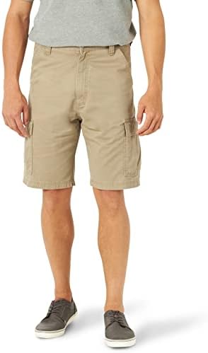 Wrangler Authentics Men's Classic Relaxed Fit Cargo Short, British Khaki Twill, 34