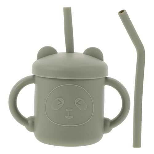 ORFOFE 幼児トレーニングカップ シリコーンベビーカップ 蓋付き 幼児マグ キッズストロー ベビートレーニング こぼれ防止 子供用ドリンク