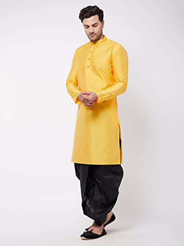 Image of VASTRAMAY Men's Silk Blend Printed Kurta And Dhoti Set Vasmk001Ndtmother