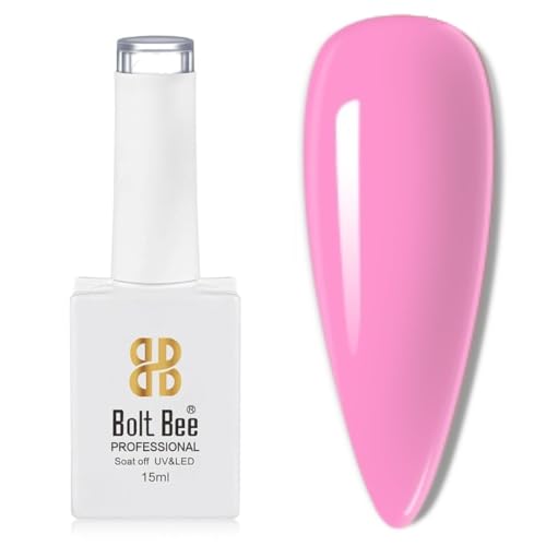 Image of Bolt Bee Candy Pink Color Gel Nail Polish Soak Off UV Gel DIY at Home Manicure Salon Nail Art