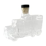 Whiskey-Dekanter – halber LKW-Vintage-Likörflasche | 375 ml Glasbehälter mit Stopper zum Servieren von Whiskey, Bier, Champagner, Veranstaltungen, Brunch, Partys, Bar, Hochzeit, Geburtstag, Küche