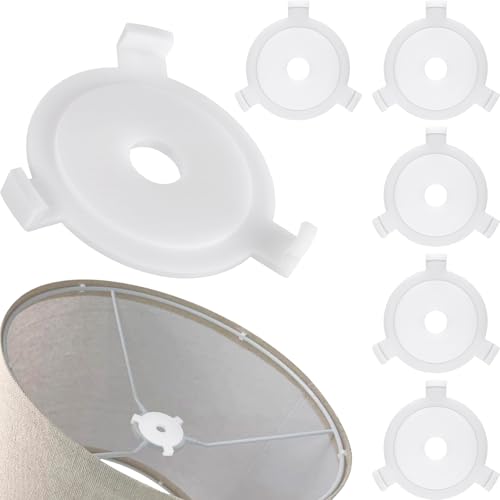 OIIKI 6pcs Lamp Shade Adapter Ring 2.21x1.93in White