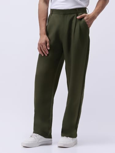 Image of Urbano Fashion Men's Loose Baggy Fit Solid Korean Pants Stretchable