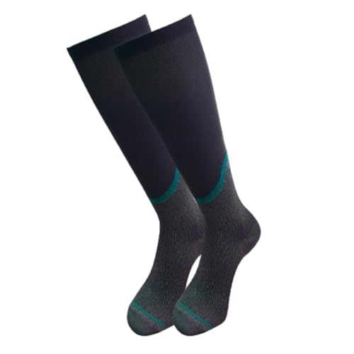 Kit 03 Pares Meias Masculina Compressivas Selene Compressão Cor:Preto+Azul;Tamanho:39-43