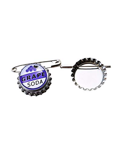COLIBROX Set of 2 Replica ELLIE BADGE GRAPE SODA BOTTLECAP PIN! "UP" & Sticker Gift Bags Broach Costume Jewelry Badge Pin3