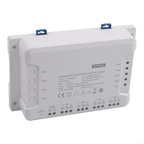 Interruptor WiFi de 4 vías inteligente 4CH Pro-R3 para control de hogar con Alexa 8