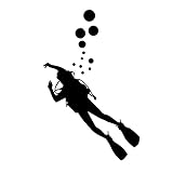 10,3 cm * 16,1 cm Interessante Tauchsportarten Kreative Ozean Silhouette Vinyl Auto Aufkleber