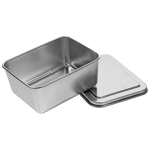 VINTORKY 1 Juego molde para pasteles de acero inoxidable sartenes sartén antiadherente cajas almacenaje cajas de almacenaje sarten parrilla molde para pastel de tiramisú sartén de tiramisú