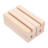 SAFIGLE 4 Pièces Lot de Supports Bois Naturel pour Cartes Base Stable pour Calendrier de ...