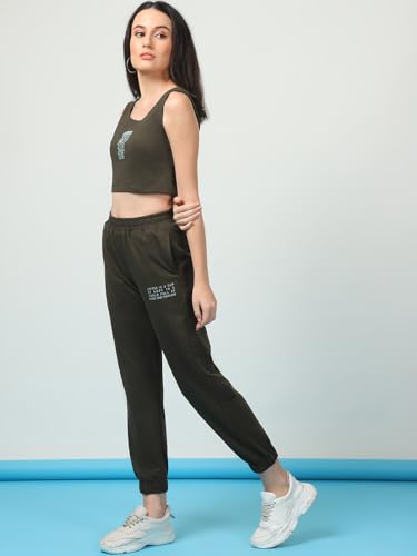 Image of Rigo Cotton Solid Co-ord Set for Women | Round Neck, Slim Fit Tracksuit Co-ords Set for Women | Two Piece Co ord Set | Casual Wear, Beach Wear, Vacation Wear Outfit for Women