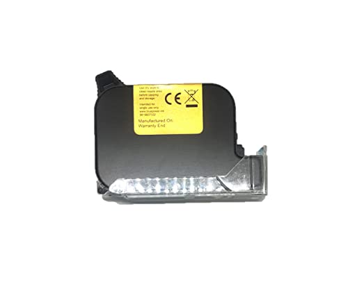 Image of Blue Power W3T10B Inkjet Printer Black 2590 Solvent Print Cartridge 12MM with Fast Dry Time and RFID Chip Compatibility