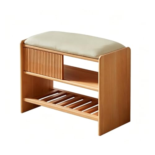 Zapatero de madera maciza noble con puertas correderas de alta durabilidad para muebles del hogar 2