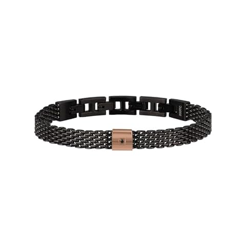 Breil Men's Black Diamond Steel Bracelet Cover