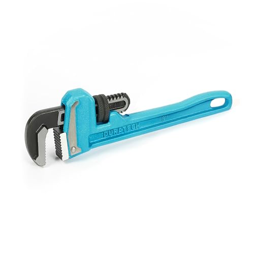 DURATECH 8-Inch Heavy Duty Pipe Wrench, Adjustable Plumbing Wrench, Malleable Cast Iron Handle, Exceed GGG standard