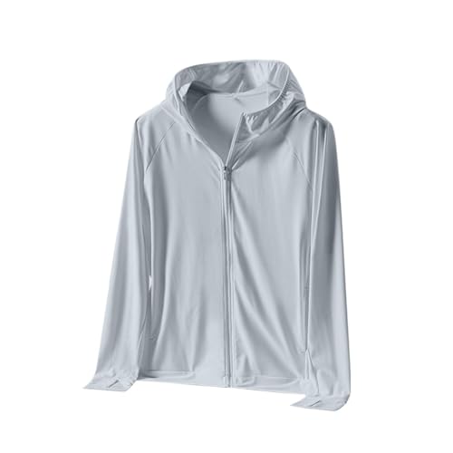 Mens Sun Jacket UPF 50+ Hoodie Summer Full Zip Uv SPF Cooling Shirt Lightweight Thin Summer Athletic Track Jackets - Main Image