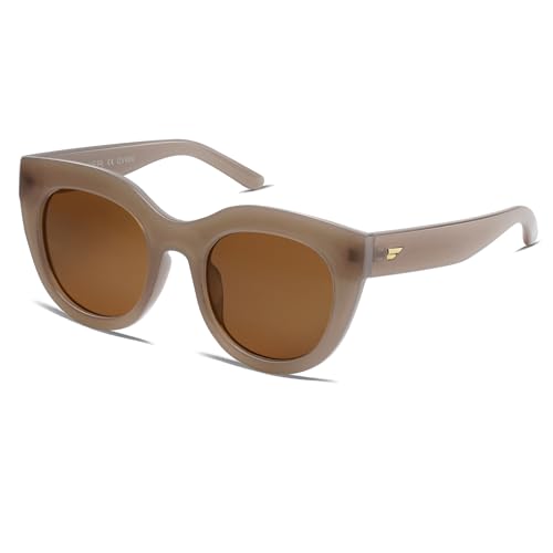 VANLINKER New Version Trendy Polarized Cat Eye Sunglasses for Women Retro Oversized Sunnies VL9690