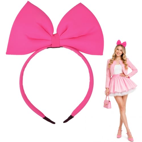 Hoshin Hair Band Bow Headbands Headdress for Women, Perfect Hair Accessories for Party and Cosplay (Pink)