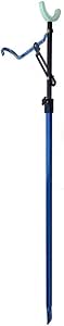 Picchetto Reggicanna Da Pesca Surfcasting - Alluminio Anti-Ruggine, Base A Lancia, Altezza 1m Regolabile - Foto 5