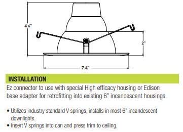Elite RL631-950L-DIMTR-120-27K/30K/35K/40K/50K-90-W-WH 6