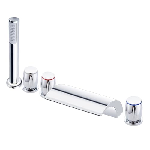 Robinet cascade de salle de bain et douchette pour un bain double mode