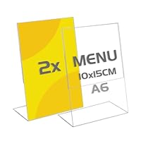 50 Espositori Da Tavolo In Acrilico 9x6 Cm - Supporti Per Menù, Schede E Immagini - Foto 6