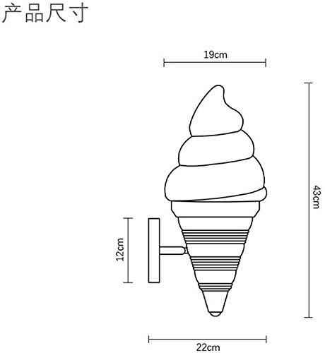Preisvergleich Produktbild Wandleuchten Wandleuchte Wandleuchten Eistüte Eiscreme Wandleuchte Cafe Restaurant Bar Kaltes Getränk Dessert Shop-Cartoon Kinderzimmer Kreative Lampen ZTJ