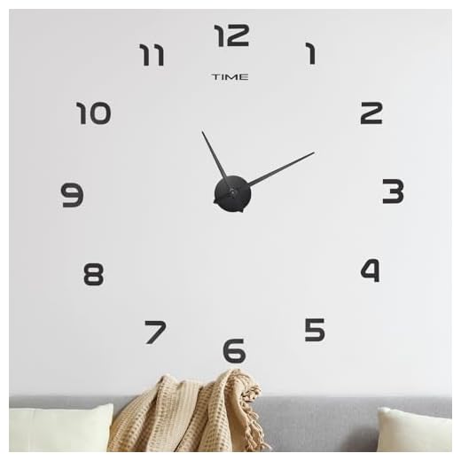 M METERXITY 1 Pack 3 D DIY Wall Clock, 59 Inch Modern Frameless Silent Clock Decor with Number item