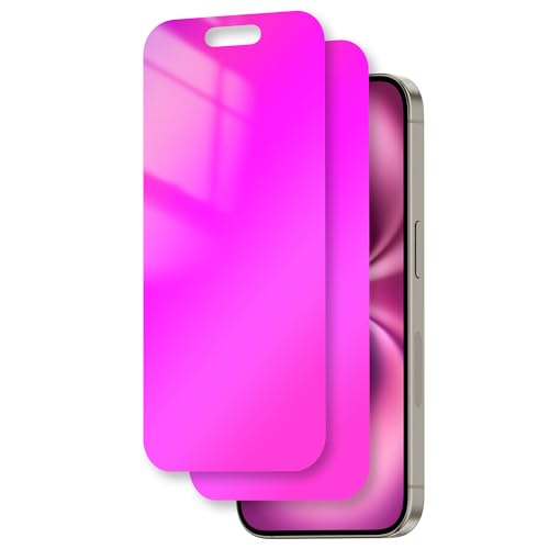 Juvraixo for iPhone 16 Plus Privacy Screen Protector 6.7 inch Gradient Colorful 16Plus Tempered Glass 28 Anti-Spy Private Anti Blue Light Full Coverage Anti-Scratch HD Easy Installation Frame 2