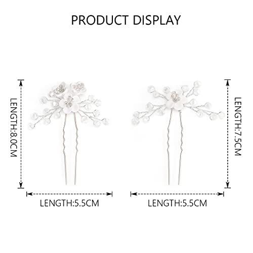 Edary Spille per capelli da sposa Fiore Accessori