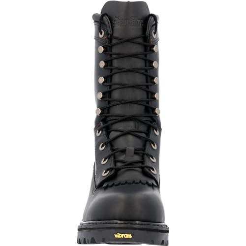 ROCKY Code Red Hotshot Logger Fire Boot, Black, Size 16(M)
