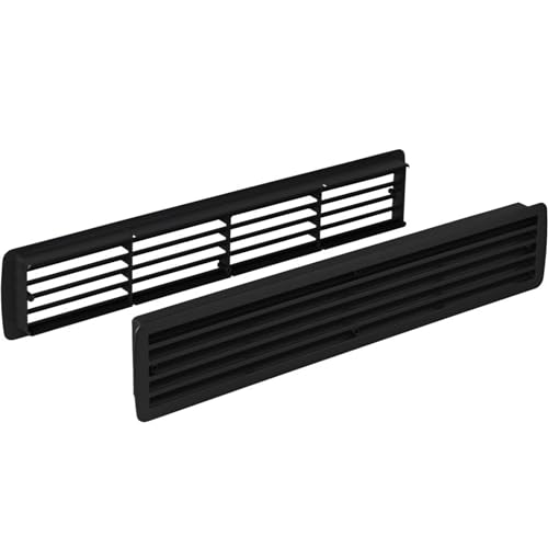 Gedotec Ventilation Grille, Black Plastic, 1 set - black