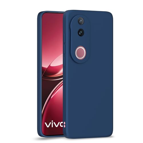 Image of Outlouders Back Cover for iQOO Z10R 5G / Vivo V50 5G / V50e 5G / Vivo T4R 5G | Camera Protection | Durable Soft Matte Silicone Bumper Case (Blue)