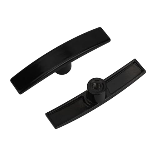 Image of 2pcs Aluminum RV Dump Valve Handles, Fit for Valterra T1003-6MN | Metal T handle upgrade, black finish, fits gray & black water gate valves, fits 1 1 /2 inch and 3 inch water tank gate