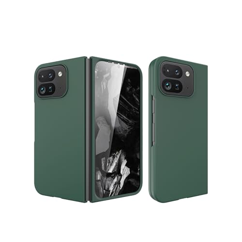 CaseGame Case Compatible with Google Pixel 9 Pro Fold with Screen Protector Hard PC Smooth Ultra-thin Shockproof Protective Case Cover for Pixel 9 Pro Fold for Men Women Green