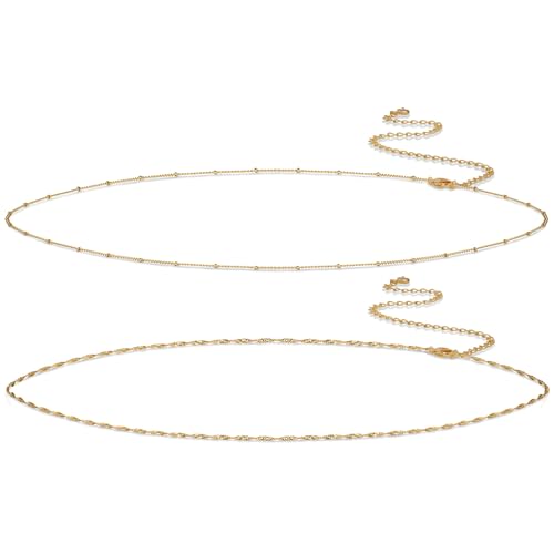 1 Psc Premium Gold Waist Chain for Women, 14K Gold Plated Layered Belly Chain Adjustable Waterproof Sexy Bikini Body Chain Jewelry Gifts for Women-image-40