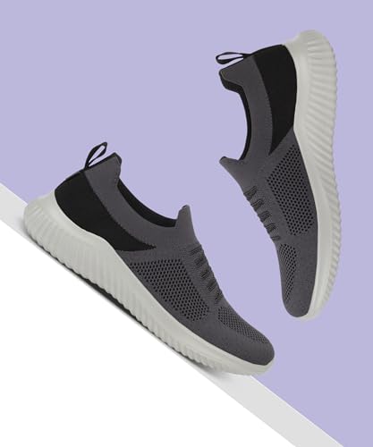Image of Aqualite Colourblock Slip-on Casual Shoes| Walking Shoes for Men (Grey), UK 10