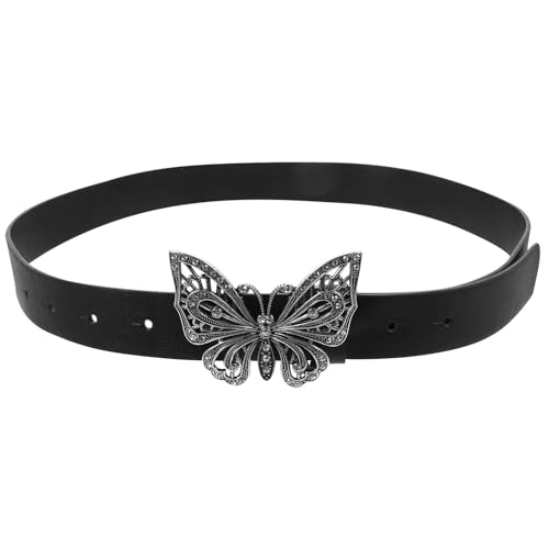 GALPADA Vintage Dress Rhinestone Butterfly Buckle Belt for Women Fashion Waist Accessory