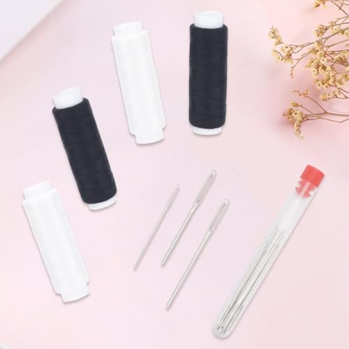 Hilo de coser negro y blanco, 10 rollos, 1100 yardas total miniatura 7