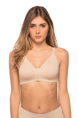Annette Women's Post-Surgical Softcup Wirefree Bra, Beige, 38C