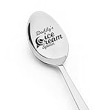 Dads Ice Cream Spoon for Dad Daddy Fathers Day Birthday Gifts for Father Dad Anniversary Christmas Gift for Dad Father Daddy Ice Cream Lovers Gifts Spoons Engraved