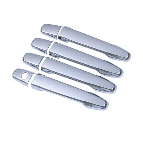 PIWINE Schnelle Installation Chrom-Carbonfaser-Türgriffabdeckungen für Citroen C-Crosser (2007–2016)(Style 4)