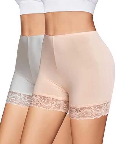 Image of Avidlove Women's Under Shorts for Dresses Seamless Anti Chafe Underwear Smooth Boyshorts Lace Slip Shorts for Women