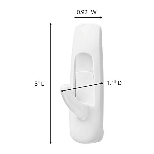 Command 3M 17001-VP-6PK - Ganchos autoadhesivo universal (tamaño medio, 6 unidades), color blanco