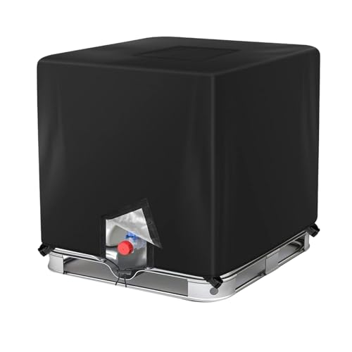Cubierta para depósito de agua, impermeable, resistente al polvo, tela Oxford, cubierta protectora para contenedores, exteriores, para césped, terraza, jardín, viento y resistencia a las algas