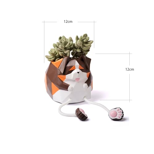 Estatua de perro maceta decorativa para suculentas 4.9 pulg miniatura 5